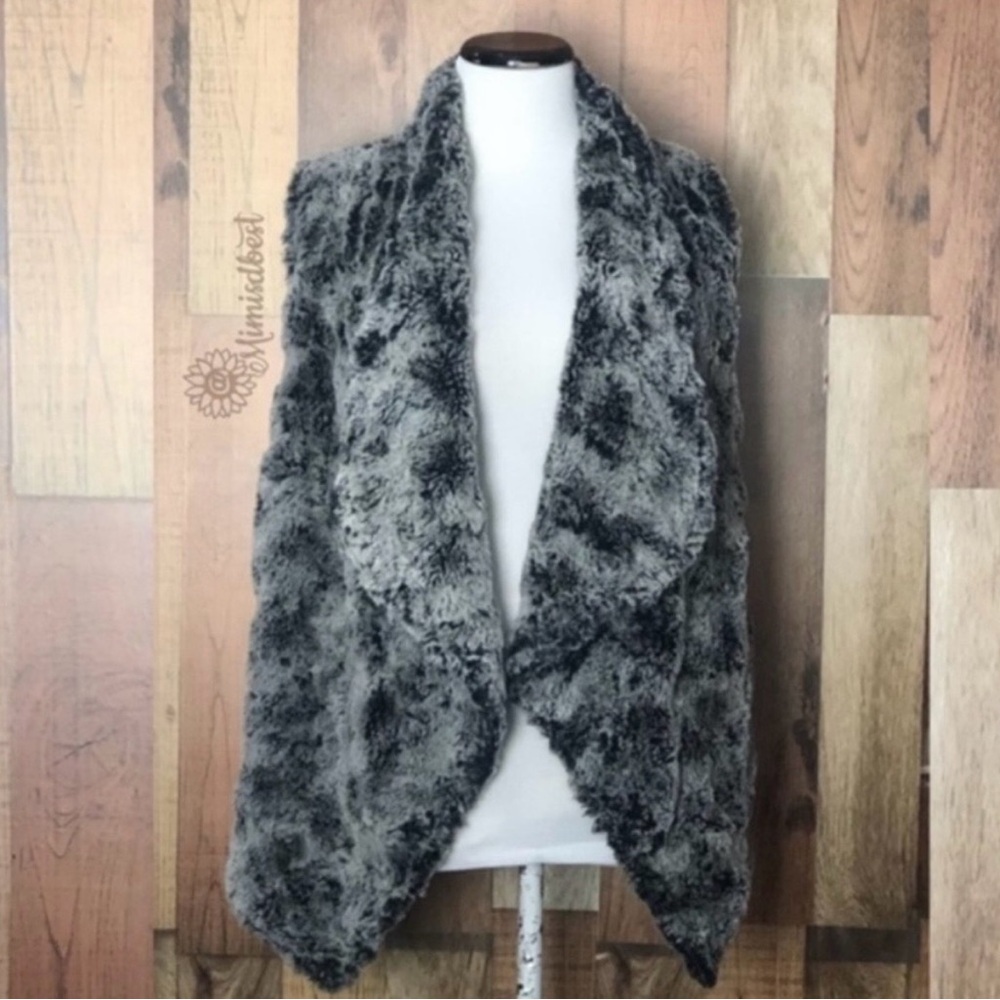 Dylan Gray and Black Faux Fur Vest
